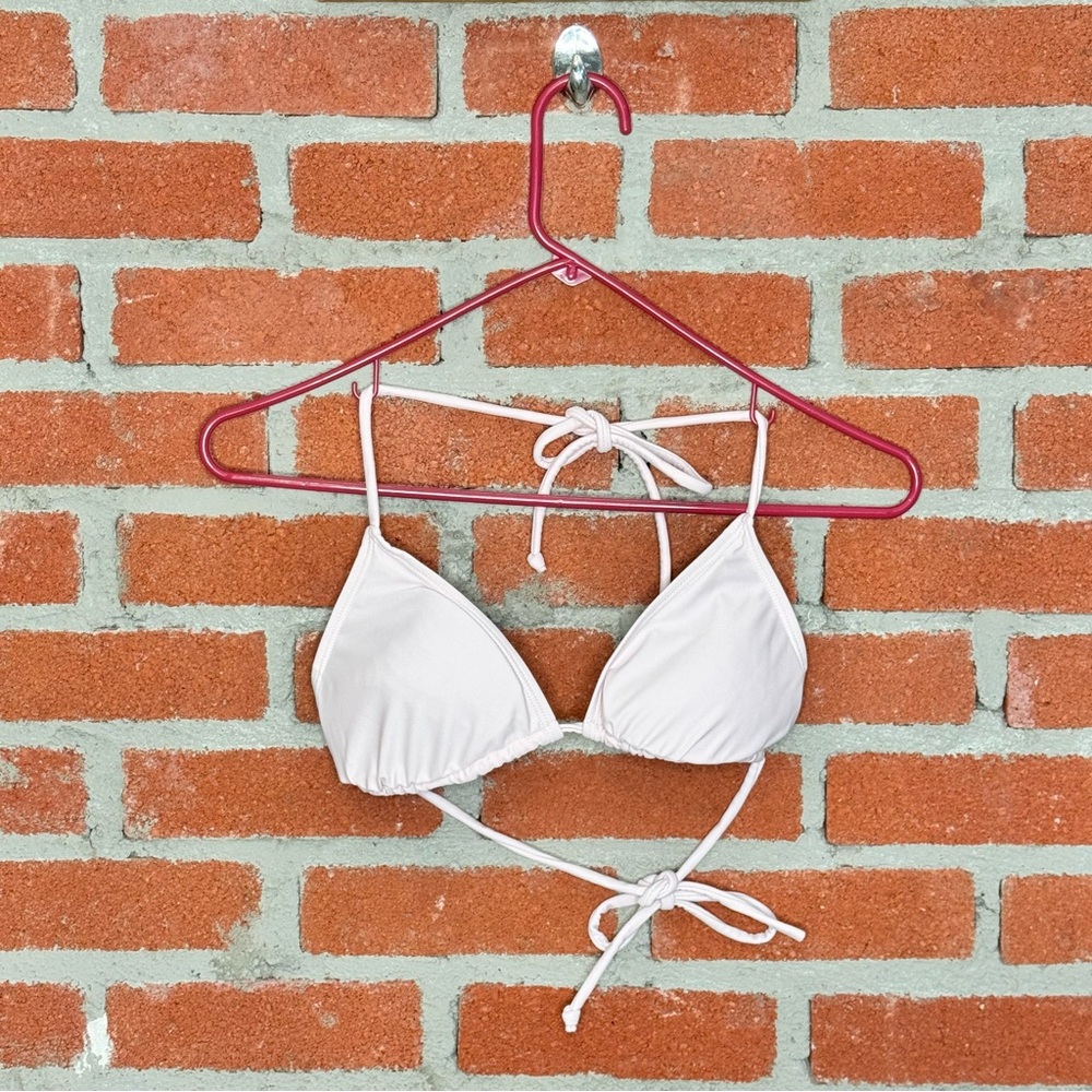 Primark Baby Pink Triangle Bikini Top Size 8